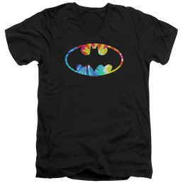 Batman Tie Dye Batman Logo - Men's V-Neck T-Shirt Men's V-Neck T-Shirt Batman   