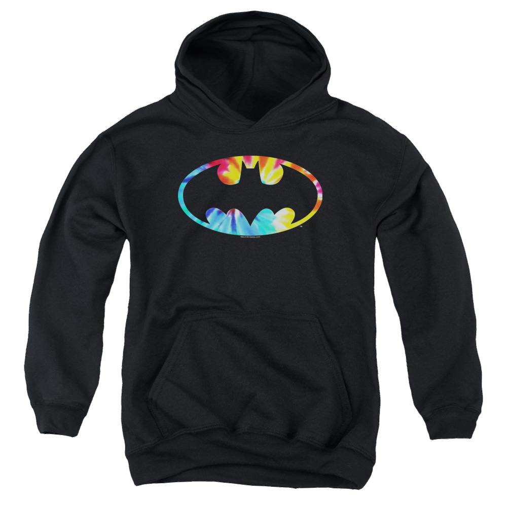 DC Batman Tie Dye Batman Logo - Youth Hoodie Youth Hoodie (Ages 8-12) Batman   
