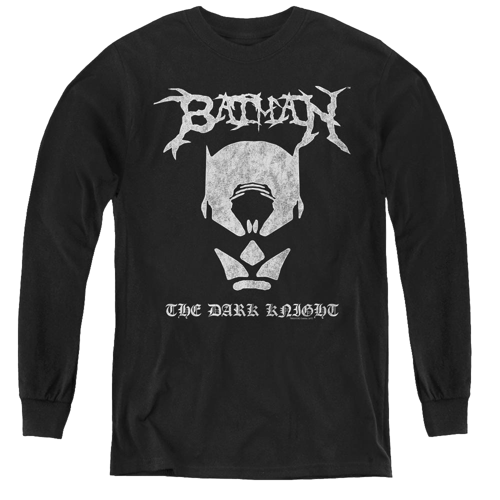 Dc Batman Black Metal Batman - Youth Long Sleeve T-Shirt Youth Long Sleeve T-Shirt Batman   