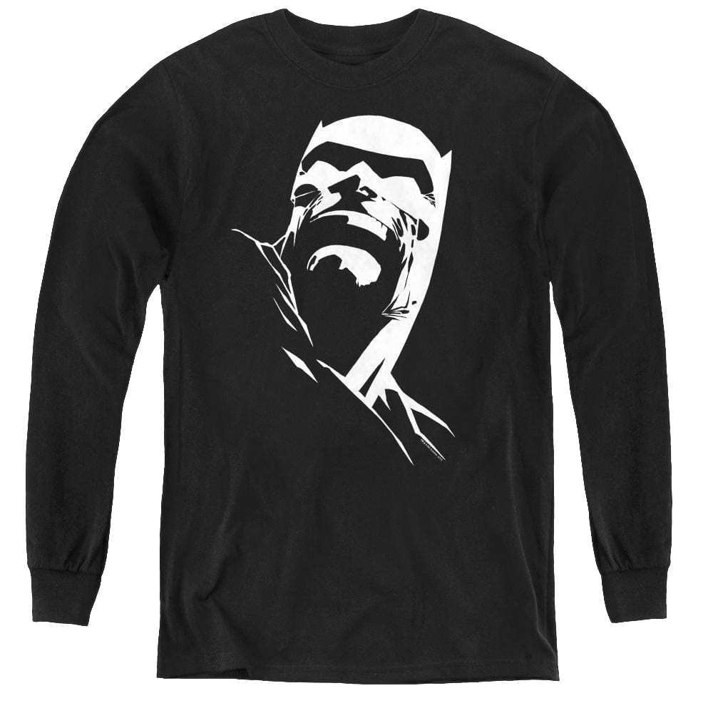Dc Batman Dkr Head - Youth Long Sleeve T-Shirt Youth Long Sleeve T-Shirt Batman   