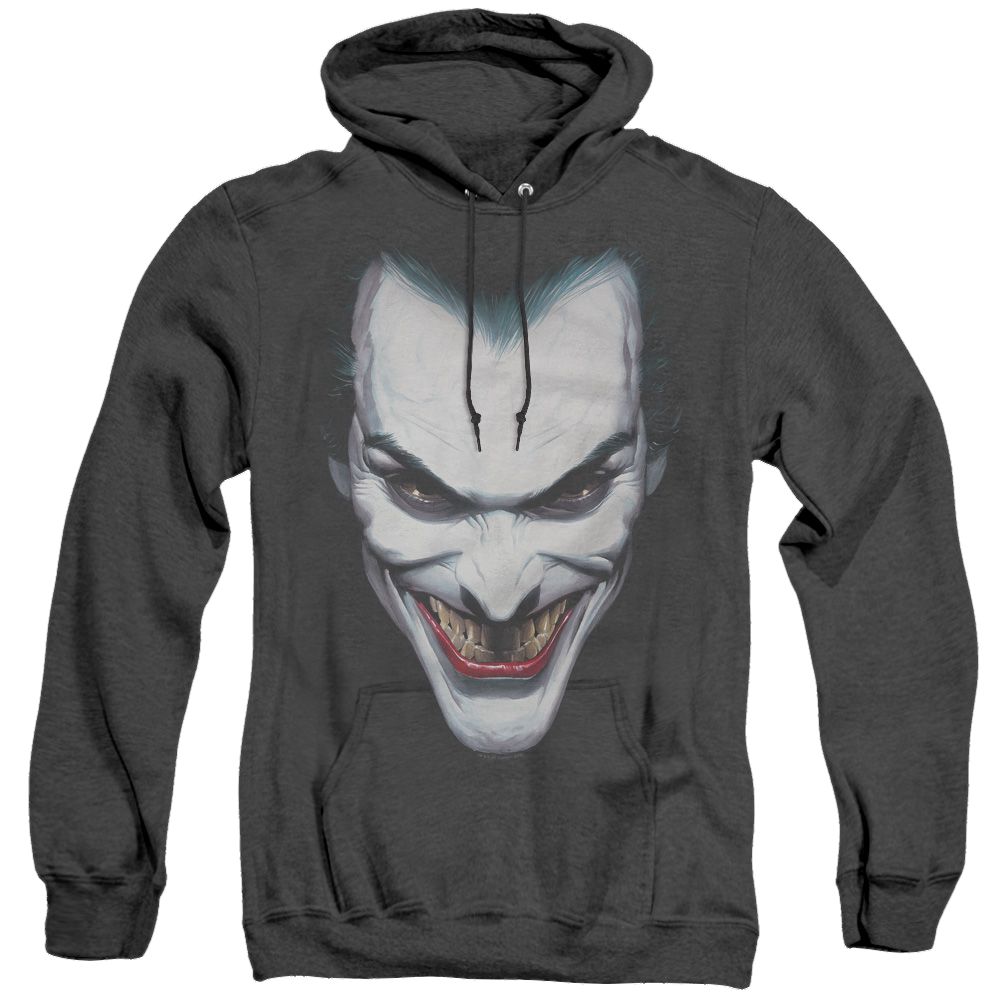 Joker, The Joker Portrait - Heather Pullover Hoodie Heather Pullover Hoodie Joker   