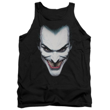 Black men's tank with Batman Joker Portrait graphic