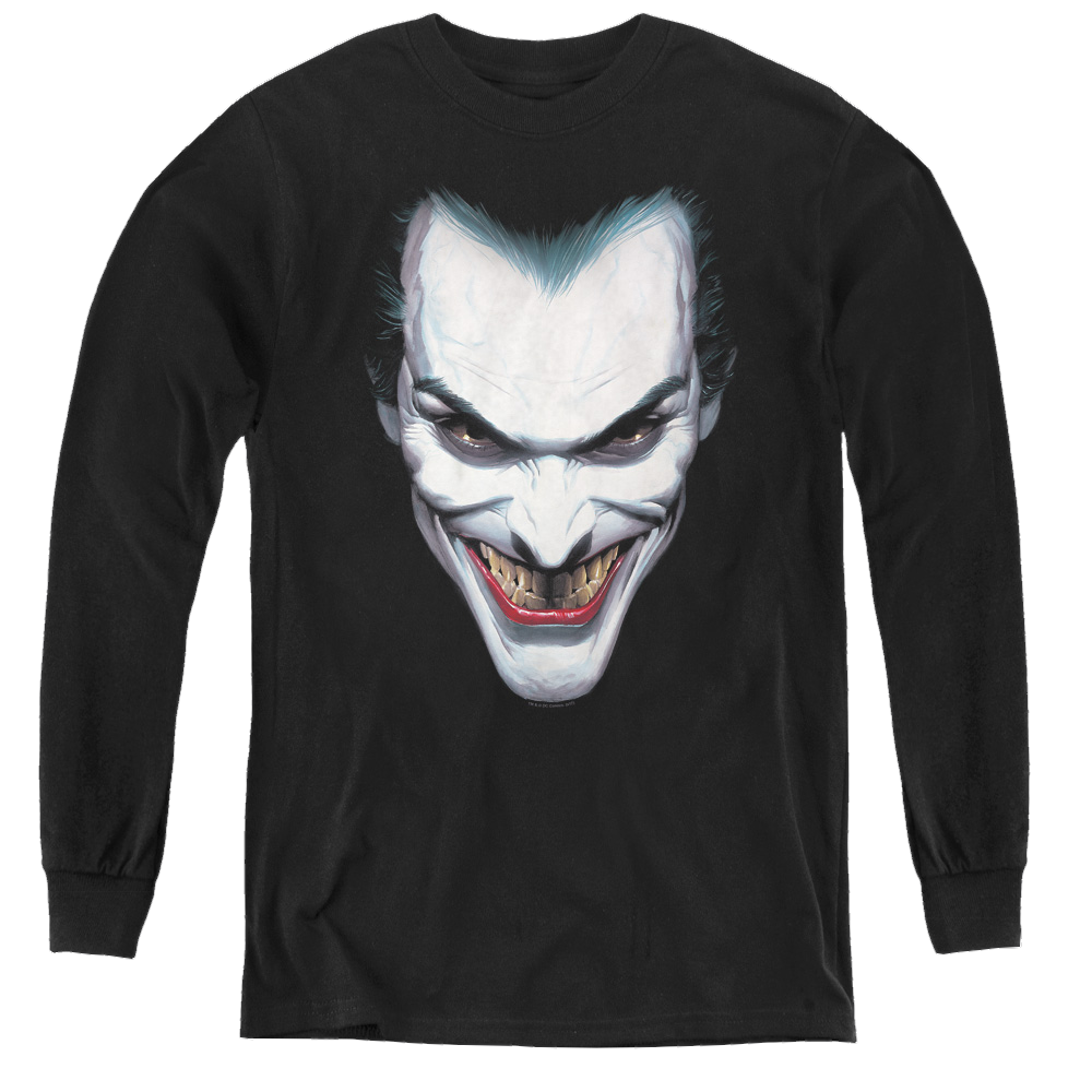 Joker, The Joker Portrait - Youth Long Sleeve T-Shirt Youth Long Sleeve T-Shirt Joker   