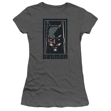 Charcoal juniors t-shirt with American Batman graphic