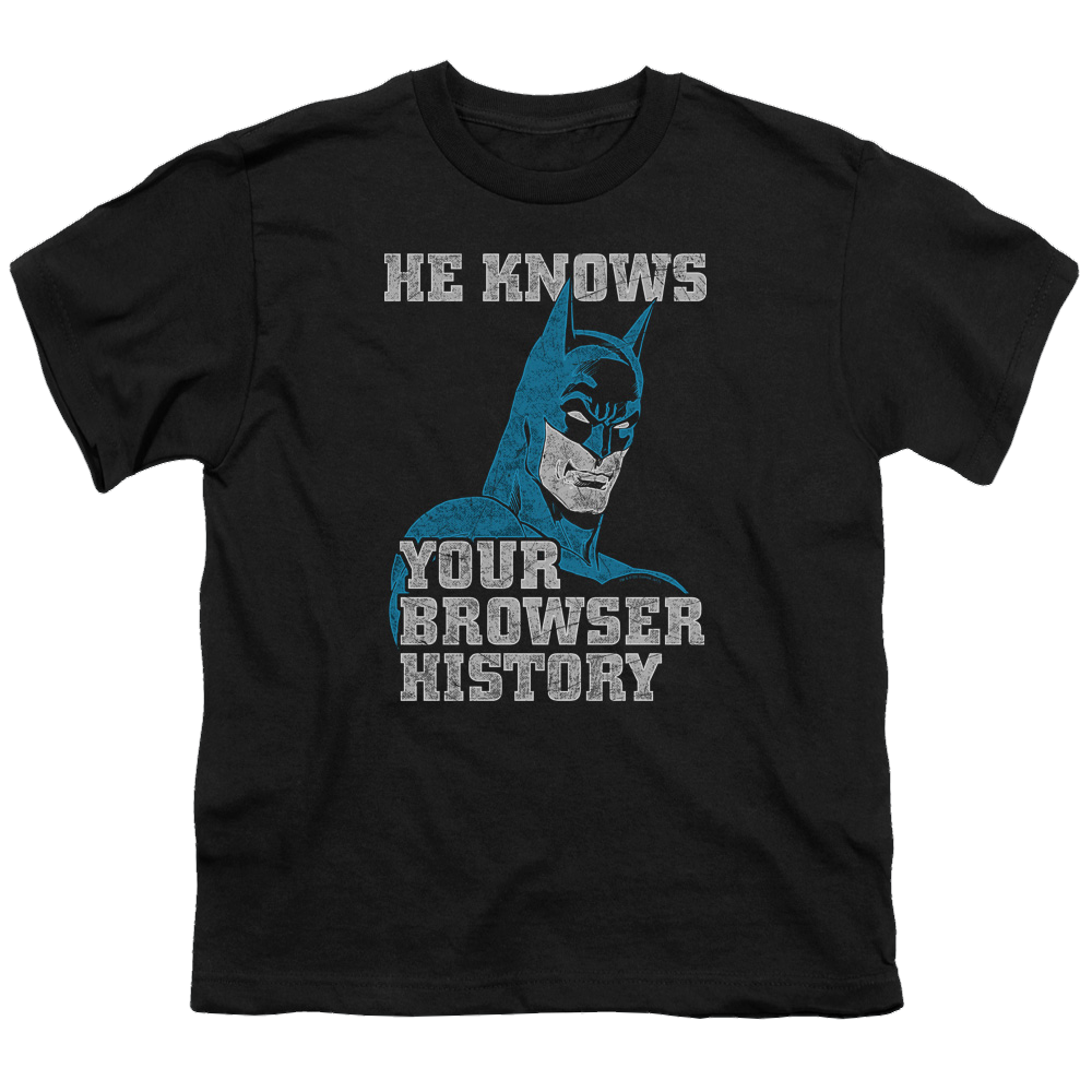 DC Batman Batman Knows - Youth T-Shirt Youth T-Shirt (Ages 8-12) Batman   