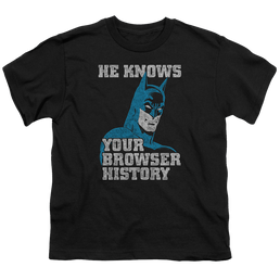 DC Batman Batman Knows - Youth T-Shirt Youth T-Shirt (Ages 8-12) Batman   