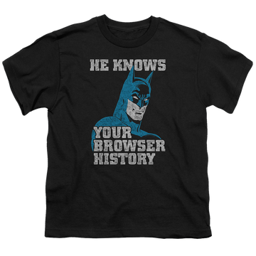 DC Batman Batman Knows - Youth T-Shirt Youth T-Shirt (Ages 8-12) Batman   