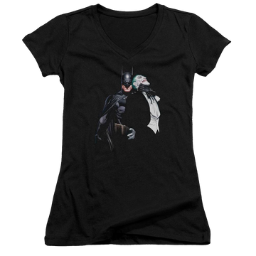Batman Joker Choke - Juniors V-Neck T-Shirt Juniors V-Neck T-Shirt Joker   