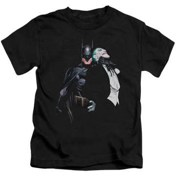 Black kid's t-shirt for ages 4 to 7 with Joker Choke graphic
