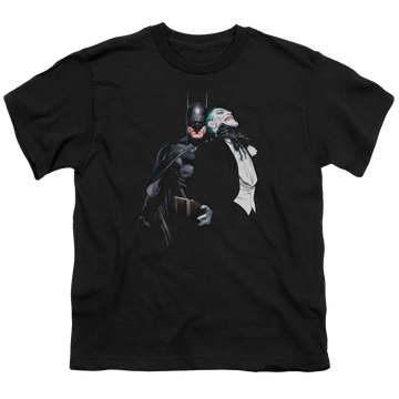 Black youth t-shirt for ages 8 to 12 with Joker Choke graphic
