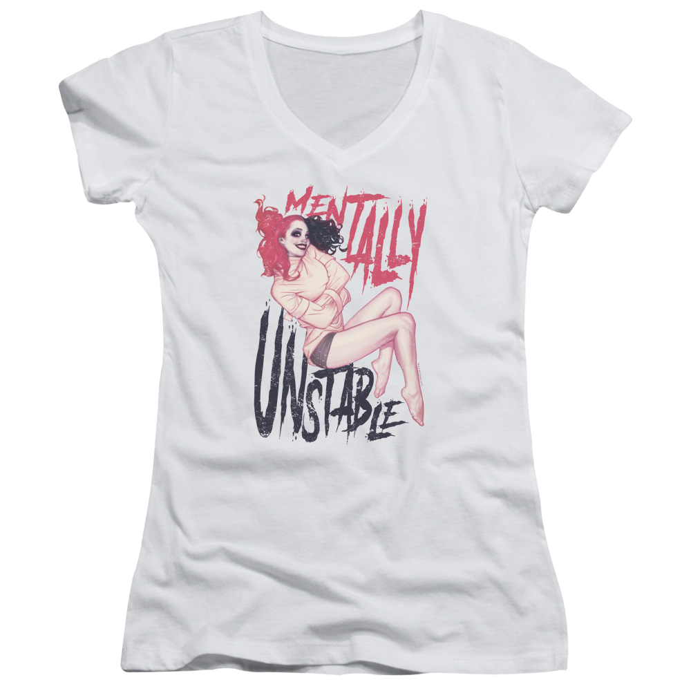 Batman Unstable - Juniors V-Neck T-Shirt Juniors V-Neck T-Shirt Harley Quinn   