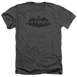 Batman Newsprint Logo - Men's Heather T-Shirt Men's Heather T-Shirt Batman   