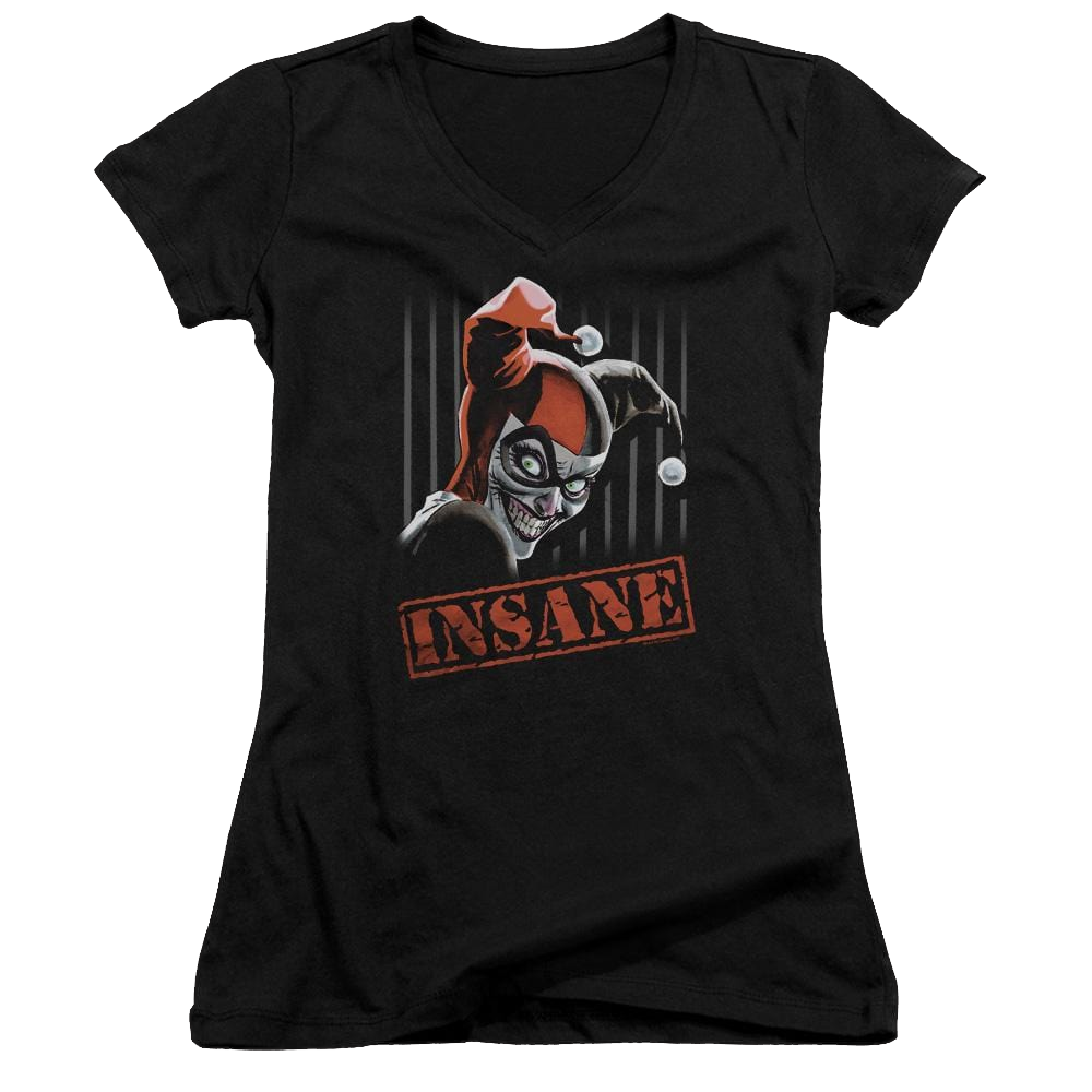 Batman Insane - Juniors V-Neck T-Shirt Juniors V-Neck T-Shirt Harley Quinn   