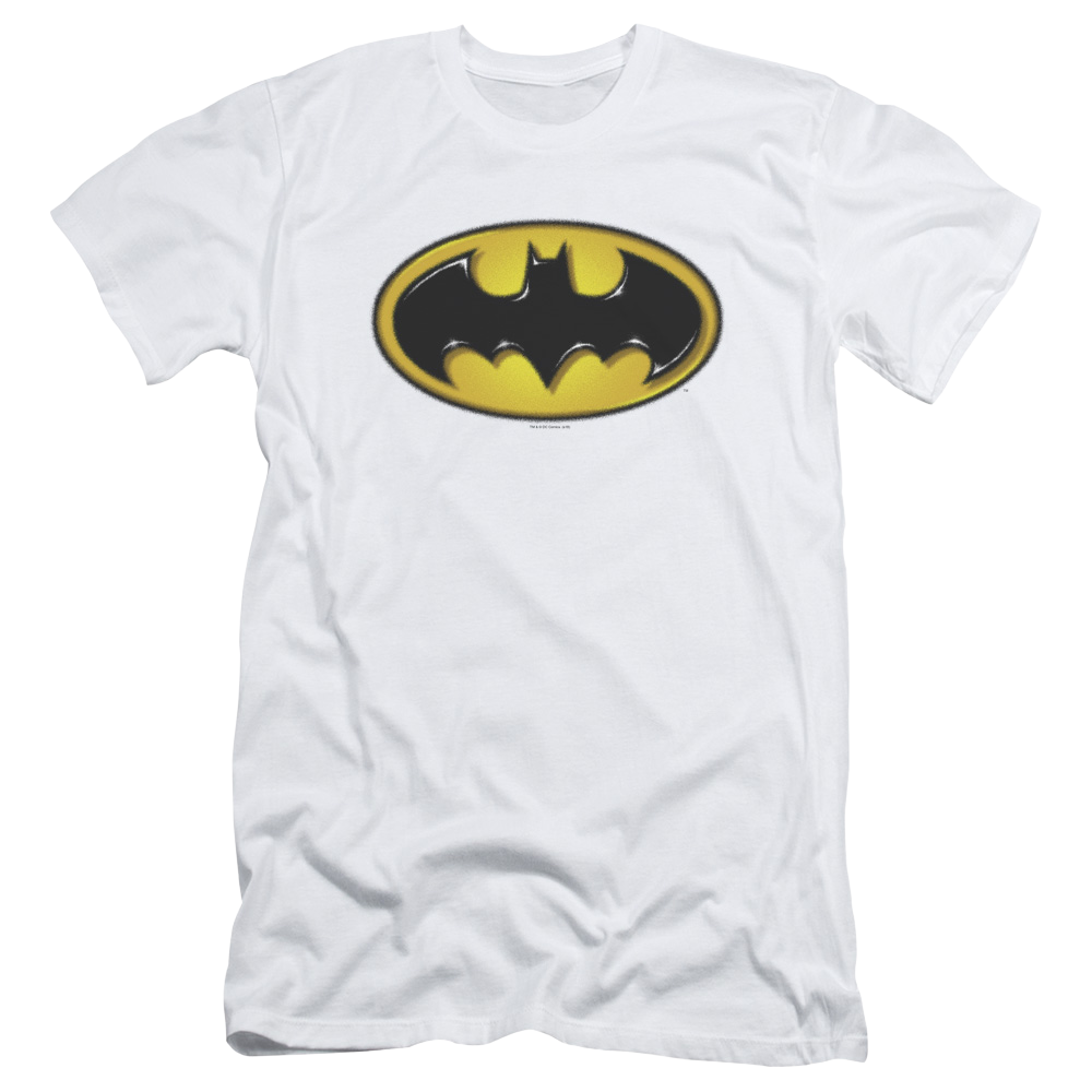 Batman Airbrush Bat Symbol - Men's Slim Fit T-Shirt Men's Slim Fit T-Shirt Batman   