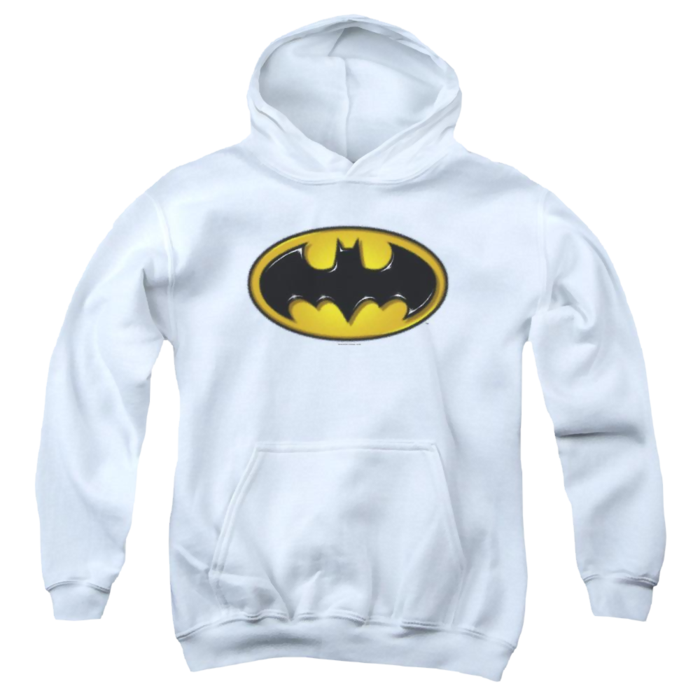 Dc Batman Airbrush Bat Symbol - Youth Hoodie Youth Hoodie (Ages 8-12) Batman   