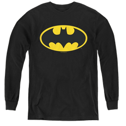 Dc Batman Batman Classic Logo - Youth Long Sleeve T-Shirt Youth Long Sleeve T-Shirt Batman   