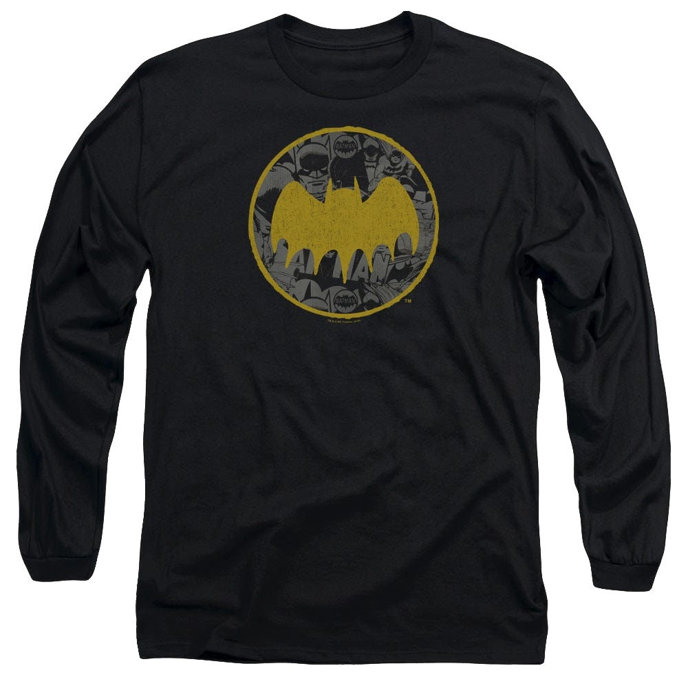 DC Batman Vintage Symbol Collage - Men's Long Sleeve T-Shirt Men's Long Sleeve T-Shirt Batman   