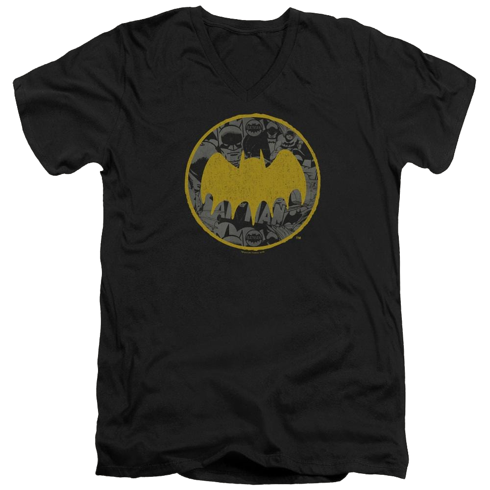Batman Vintage Symbol Collage - Men's V-Neck T-Shirt Men's V-Neck T-Shirt Batman   