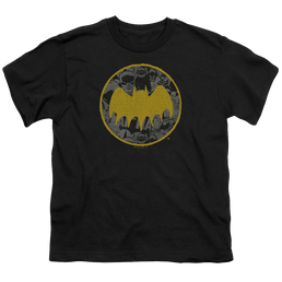 DC Batman Vintage Symbol Collage - Youth T-Shirt Youth T-Shirt (Ages 8-12) Batman   