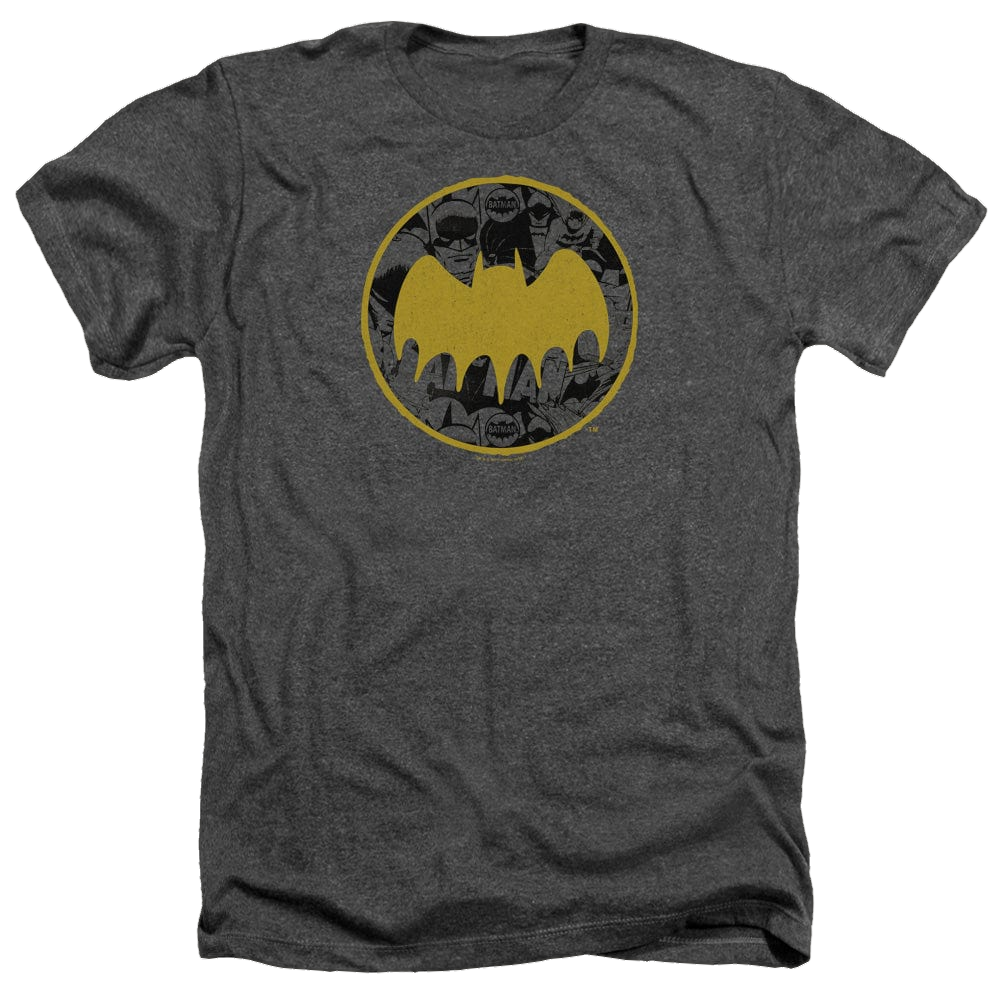 DC Batman Vintage Symbol Collage - Men's Heather T-Shirt Men's Heather T-Shirt Batman   
