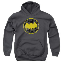 DC Batman Vintage Symbol Collage - Youth Hoodie Youth Hoodie (Ages 8-12) Batman   
