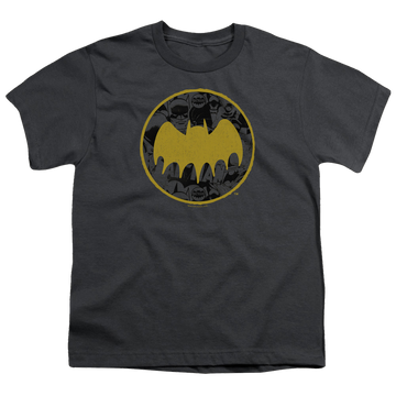 DC Batman Vintage Symbol Collage - Youth T-Shirt Youth T-Shirt (Ages 8-12) Batman   