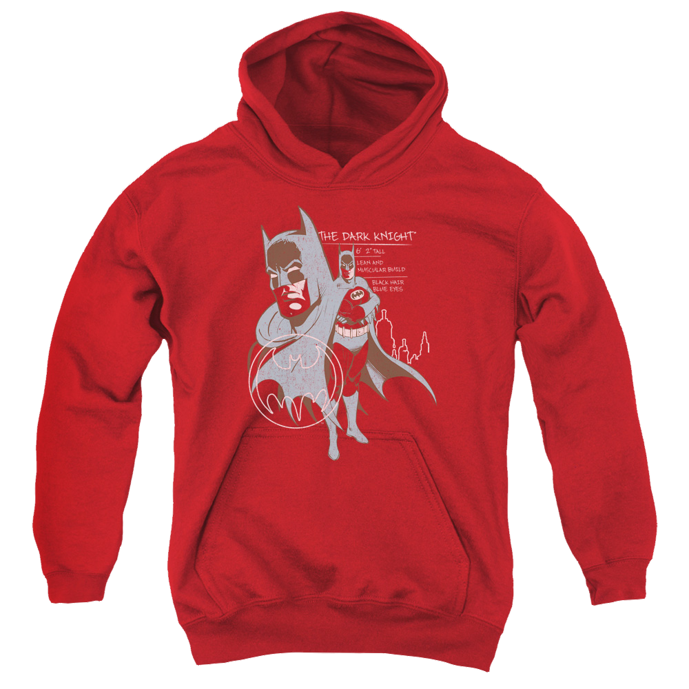 DC Batman Lean And Muscular - Youth Hoodie Youth Hoodie (Ages 8-12) Batman   