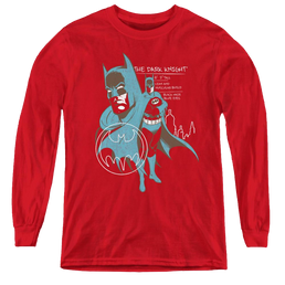 Dc Batman Lean And Muscular - Youth Long Sleeve T-Shirt Youth Long Sleeve T-Shirt Batman   
