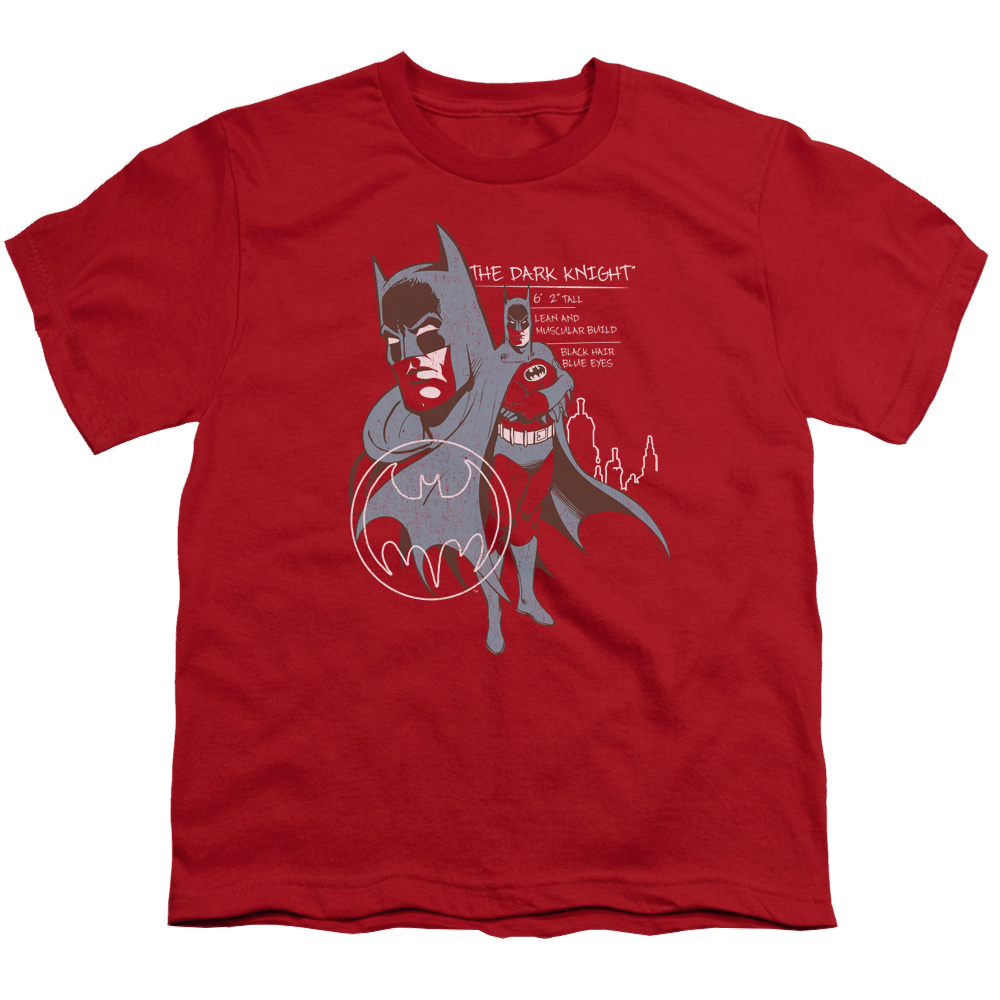 DC Batman Lean And Muscular - Youth T-Shirt Youth T-Shirt (Ages 8-12) Batman   