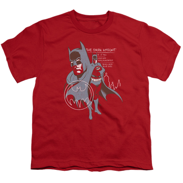 DC Batman Lean And Muscular - Youth T-Shirt Youth T-Shirt (Ages 8-12) Batman   