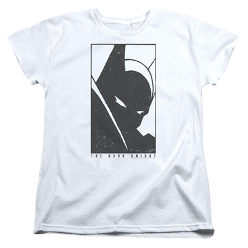 White women's t-shirt with Batman An Icon graphic