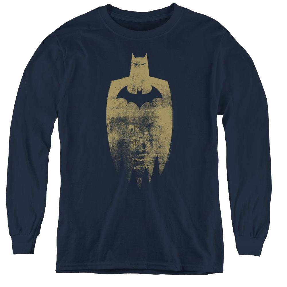 Dc Batman Gold Silhouette - Youth Long Sleeve T-Shirt Youth Long Sleeve T-Shirt Batman   