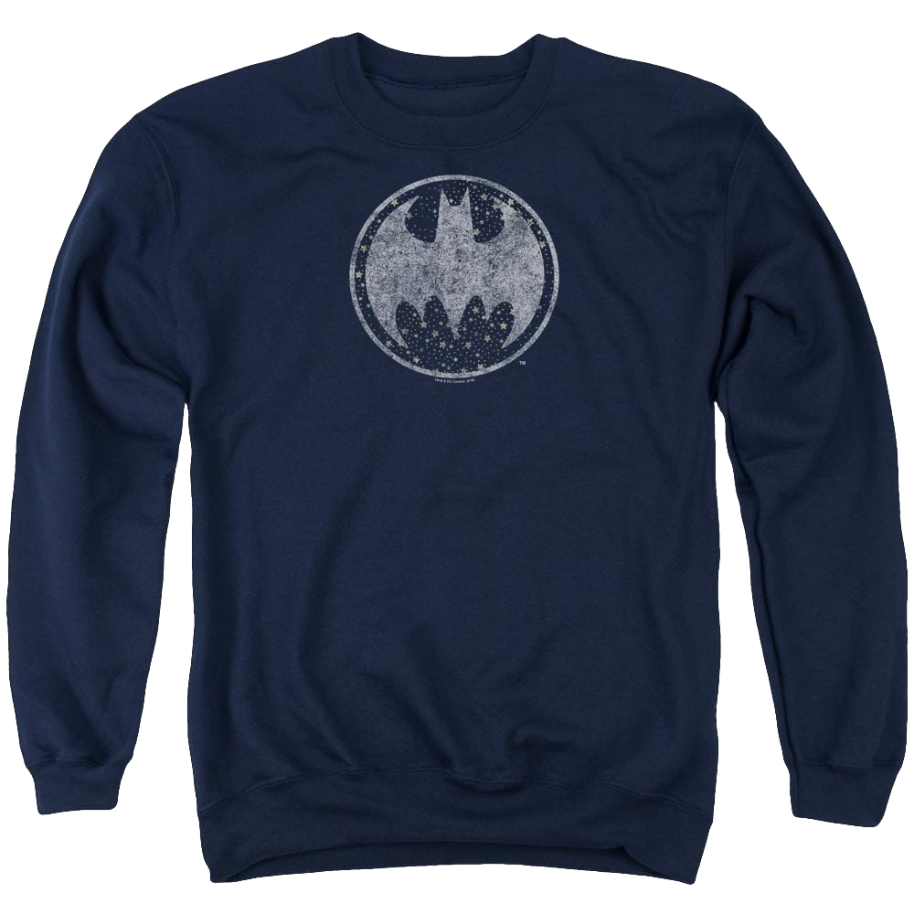 Batman Starry Night Shield - Men's Crewneck Sweatshirt Men's Crewneck Sweatshirt Batman   