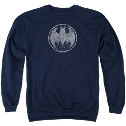Batman Starry Night Shield - Men's Crewneck Sweatshirt Men's Crewneck Sweatshirt Batman   