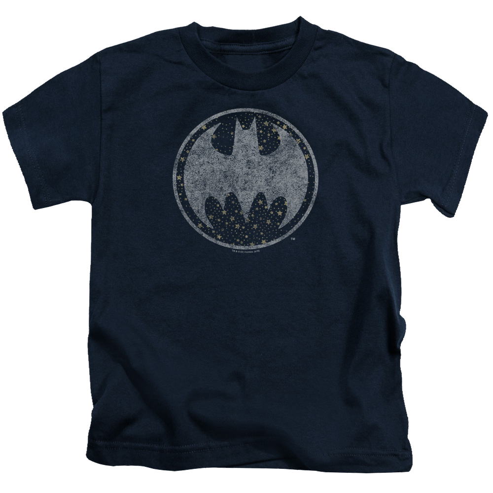 DC Batman Starry Night Shield - Kid's T-Shirt Kid's T-Shirt (Ages 4-7) Batman   