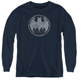 Dc Batman Starry Night Shield - Youth Long Sleeve T-Shirt Youth Long Sleeve T-Shirt Batman   