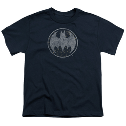 DC Batman Starry Night Shield - Youth T-Shirt Youth T-Shirt (Ages 8-12) Batman   