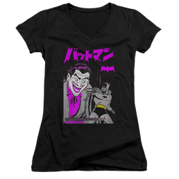 Joker, The Kanji Cover - Juniors V-Neck T-Shirt Juniors V-Neck T-Shirt Joker   