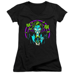Joker, The Hahaha - Juniors V-Neck T-Shirt Juniors V-Neck T-Shirt Joker   