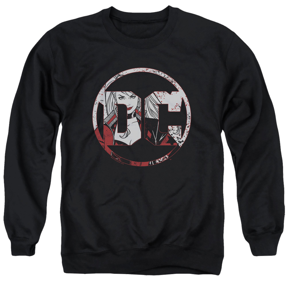 Harley Quinn Dc Logo Harley - Men's Crewneck Sweatshirt Men's Crewneck Sweatshirt Harley Quinn   