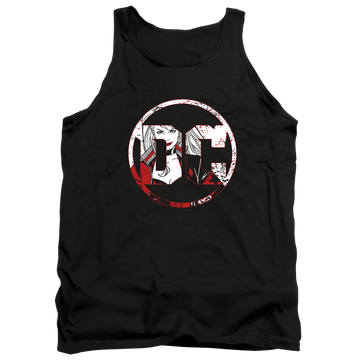 Black men's tank with Harley Quinn Dc Logo Harley graphic