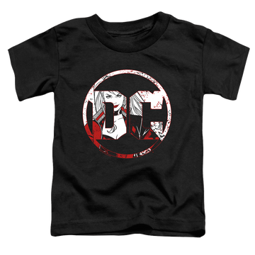 Black toddler t-shirt with Harley Quinn Dc Logo Harley graphic