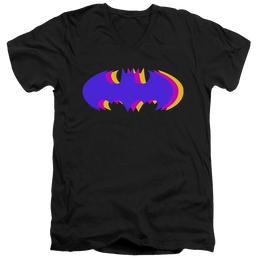 Dc Batman Tri Colored Symbol - Men's V-Neck T-Shirt Men's V-Neck T-Shirt Batman   