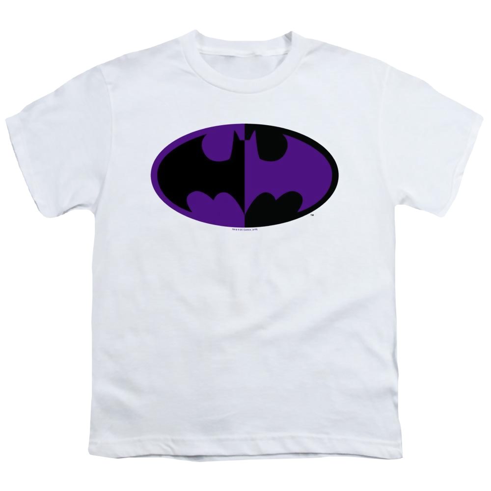 Dc Batman Split Symbol - Youth T-Shirt Youth T-Shirt (Ages 8-12) Batman   