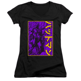 Dc Batman Big Framed Kanji - Juniors V-Neck T-Shirt Juniors V-Neck T-Shirt Batman   