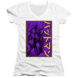 Dc Batman Big Framed Kanji - Juniors V-Neck T-Shirt Juniors V-Neck T-Shirt Batman   