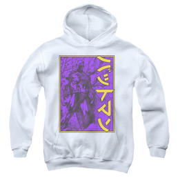 Dc Batman Big Framed Kanji - Youth Hoodie Youth Hoodie (Ages 8-12) Batman   