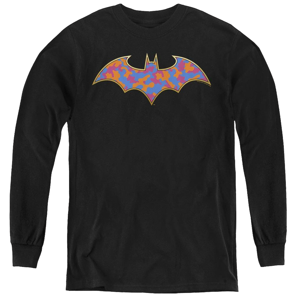 Dc Batman Gold Camo - Youth Long Sleeve T-Shirt Youth Long Sleeve T-Shirt Batman   