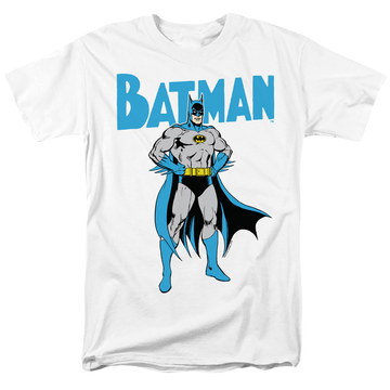 White men's regular fit t-shirt with Dc Batman Stance graphic