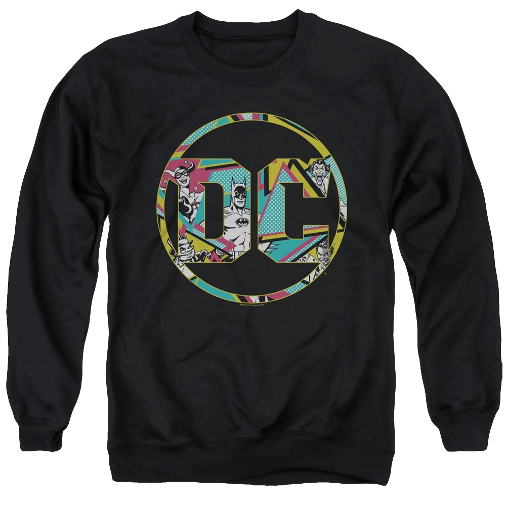 Dc Batman 80S Bat Logo - Men's Crewneck Sweatshirt Men's Crewneck Sweatshirt Batman   